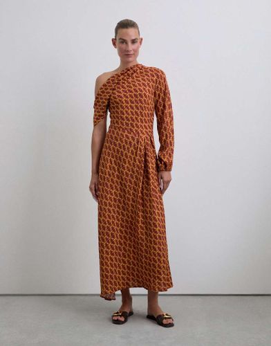 Robe imprimée à encolure asymétrique - Terracotta - Scalpers - Modalova
