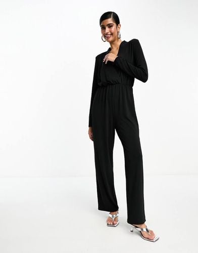 Tuta jumpsuit sinuosa nera allacciata in vita - Selected - Modalova