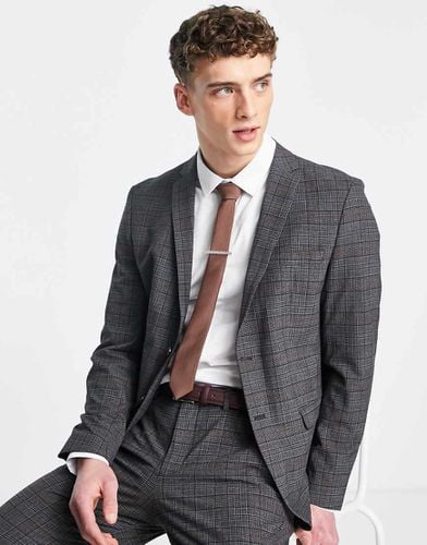 Giacca da abito slim scuro a quadri - Selected Homme - Modalova