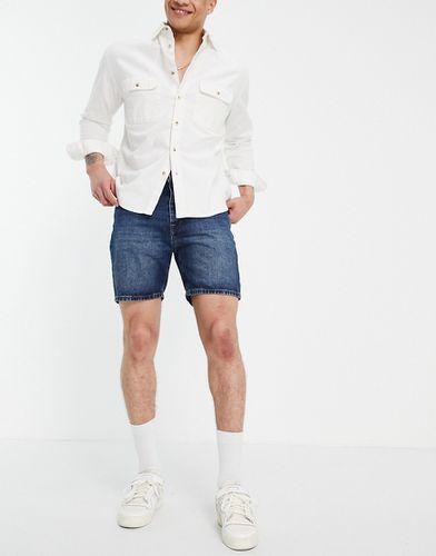 Pantaloncini di jeans elasticizzati in cotone scuro - MBLUE - Selected Homme - Modalova