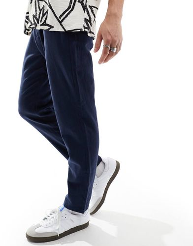 Pantaloni slim affusolati in misto lino - Selected Homme - Modalova