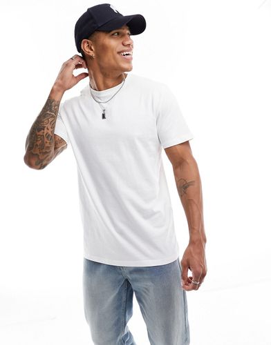 T-shirt girocollo bianca vestibilità standard - Selected Homme - Modalova