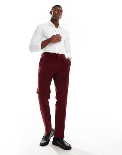 Pantaloni sartoriali scuro in velluto a coste in coordinato - Shelby & Sons - Modalova