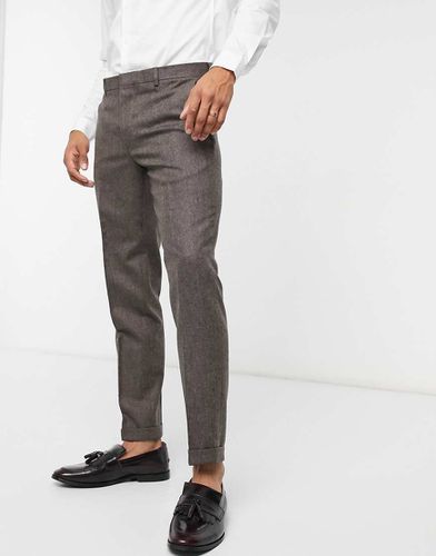 Pantaloni slim con risvolto in tweed - Shelby & Sons - Modalova