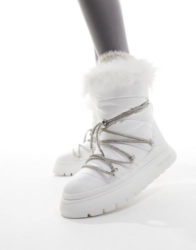 Ice-Storm - Stivali da neve bianchi con lacci decorati - Steve Madden - Modalova