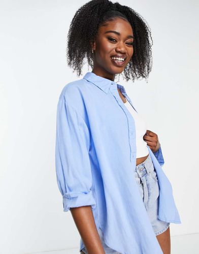 Camicia oversize in lino - Stradivarius - Modalova