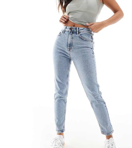 Petite - Mom jeans slim elasticizzati slavato - Stradivarius - Modalova