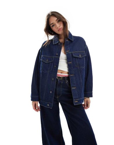 STR - Giacca oversize di jeans scuro - Stradivarius - Modalova