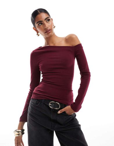 Top asimmetrico bordeaux - Stradivarius - Modalova