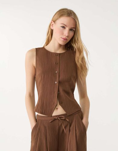 Top boutonné texturé - Stradivarius - Modalova