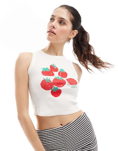 Top senza maniche con pomodori - Stradivarius - Modalova