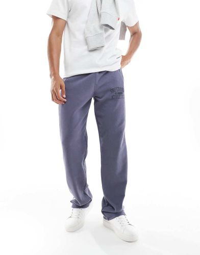 Athletic Essentials - Pantalon de jogging droit - Gris pierre - Superdry - Modalova