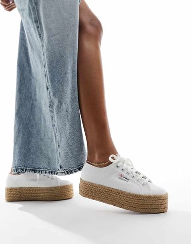 Sneakers stile espadrilles bianche con suola flatform - Superga - Modalova