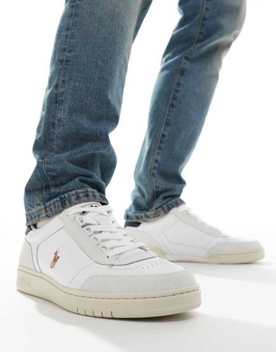 Court - Sneakers sportive in misto camoscio color crema - Polo Ralph Lauren - Modalova