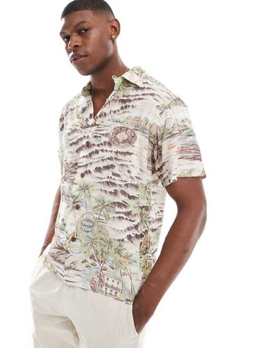 Camicia a maniche corte in rayon con stampa "Havana playa" in coordinato - Polo Ralph Lauren - Modalova