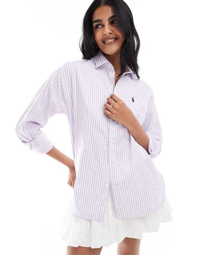 Camicia comoda a righe con logo - Polo Ralph Lauren - Modalova