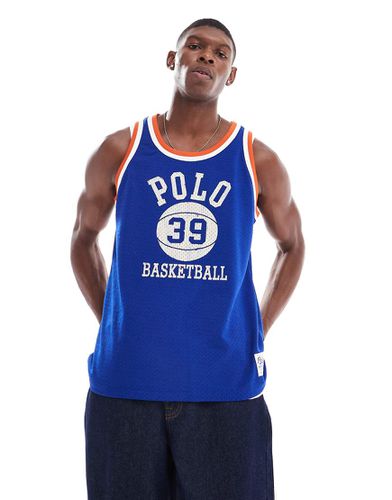 Canotta da basket in rete color medio e arancione con logo - Polo Ralph Lauren - Modalova