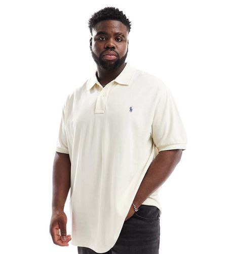 Big & Tall - Icon - Polo piqué custom fit color crema con logo - Polo Ralph Lauren - Modalova