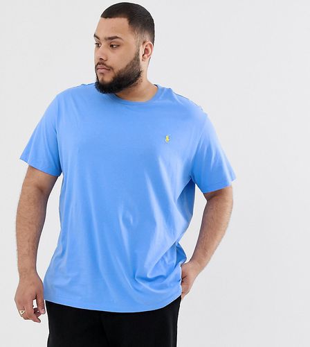 Big & Tall - T-shirt azzurra con logo - Polo Ralph Lauren - Modalova