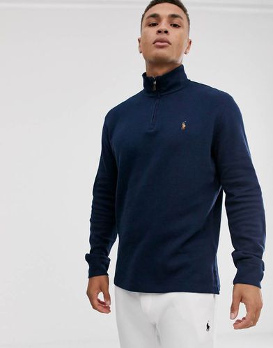 Maglione lavorato con zip corta e logo multi - Polo Ralph Lauren - Modalova