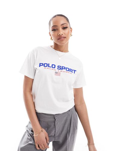 Sport Capsule - T-shirt bianca con logo sul petto - Polo Ralph Lauren - Modalova