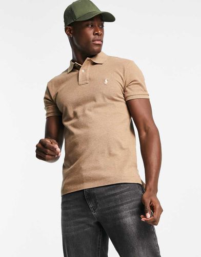 Polo slim in piqué mélange con logo - Polo Ralph Lauren - Modalova