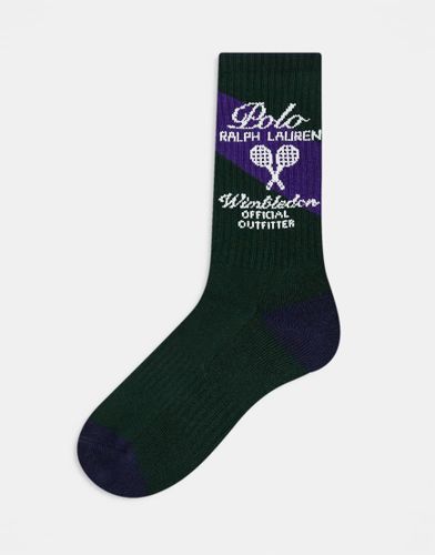 Wimbledon Capsule - Chaussettes de sport à logo tennis - foncé - Polo Ralph Lauren - Modalova