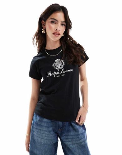 T-shirt a maniche corte nera con logo - Polo Ralph Lauren - Modalova