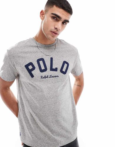 T-shirt mélange scuro oversize classica con logo stile college - Polo Ralph Lauren - Modalova