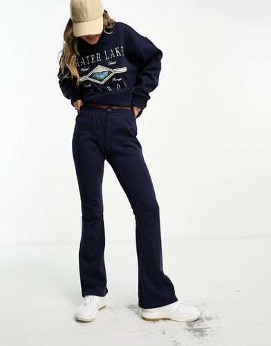 Joggers a zampa blu navy in coordinato - PACSUN - Modalova