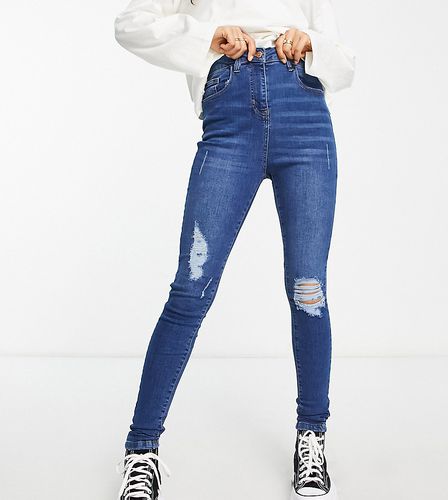 Jeans skinny strappati lavaggio medio - Parisian Petite - Modalova