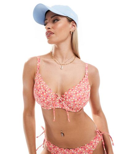 Coppe Grandi - Top bikini a fiori - Peek & Beau - Modalova