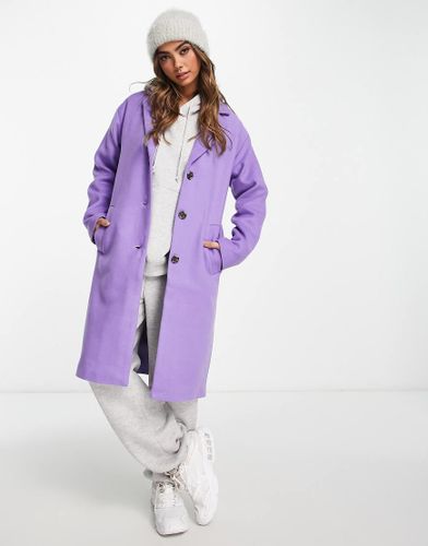Alice - Cappotto misto lana lilla - Pieces - Modalova