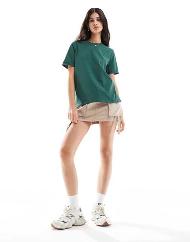 Pieces - T-shirt in cotone verde - Pieces - Modalova