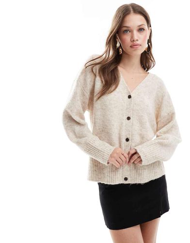 Cardigan in maglia beige chiaro - Pretty Lavish - Modalova