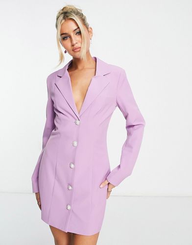 Vestito blazer lilla con bottoni di perla - Public Desire - Modalova