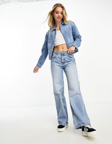 Camicia di jeans squadrata corta medio - Pull & Bear - Modalova