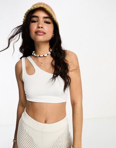 Crop top monospalla con spallina doppia - Pull & Bear - Modalova