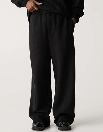 Black Label - Pantaloni sartoriali neri a fondo ampio - Pull & Bear - Modalova