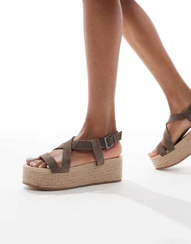 Espadrilles à plateforme - Marron - Pull & bear - Modalova