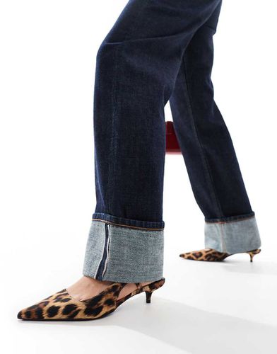 Scarpe con tacchetti a spillo leopardate con cinturino sul retro - Pull & Bear - Modalova