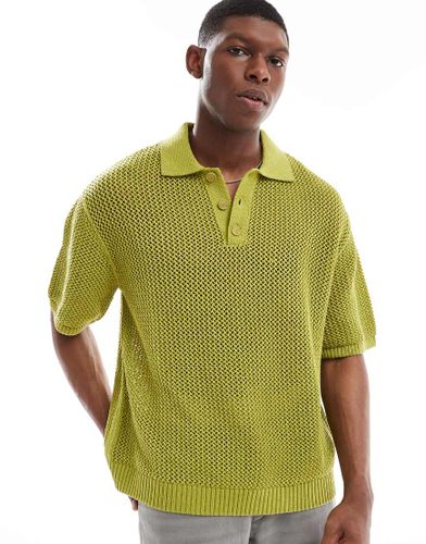 Polo en maille fine - citron - Pull & bear - Modalova