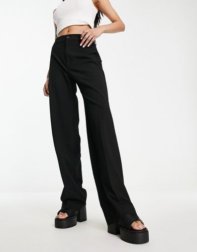 Pantaloni a fondo ampio in lino neri - Pull & Bear - Modalova