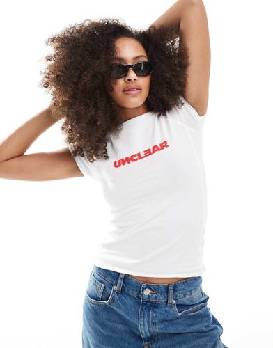 T-shirt bianca con grafica - Pull & Bear - Modalova