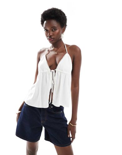 Top dos nu en lin mélangé - Pull & bear - Modalova