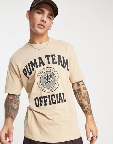 T-shirt beige con grafica "Team" - Puma - Modalova
