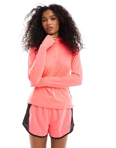 Favourites - Top da corsa fluo con zip corta - Puma - Modalova