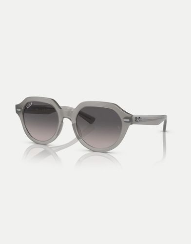 Gina - Occhiali da sole polarizzati squadrati color opale con lenti grigie - Ray-Ban - Modalova