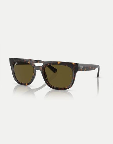 Phil - Occhiali da sole squadrati color scuro tartarugato con lenti marroni - Ray-Ban - Modalova