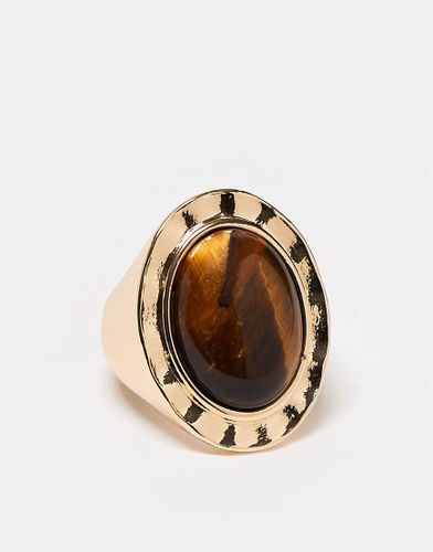 Bague sertie d'une pierre de sable - Reclaimed Vintage - Modalova